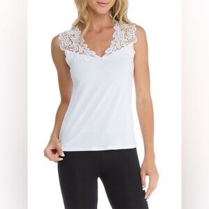 Arianne Lace Reversible Cami - White Lace Top Sz XL Excellent Condition